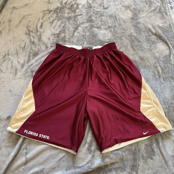 Vintage Florida State Seminoles Shorts Mens XXL 2XL FSU Nike Reversable Dazzle - Picture 1 of 13